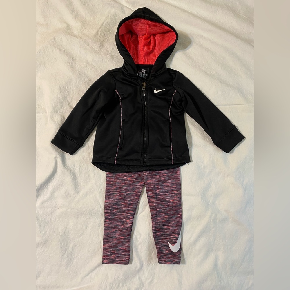 Nike Dri-Fit Size 12 months Girls Jacket & Legging Set